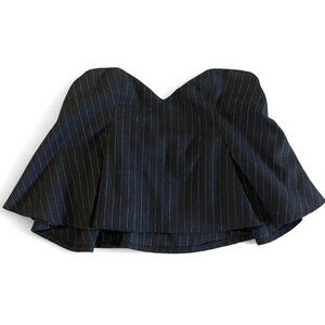 Pinstripe peplum top